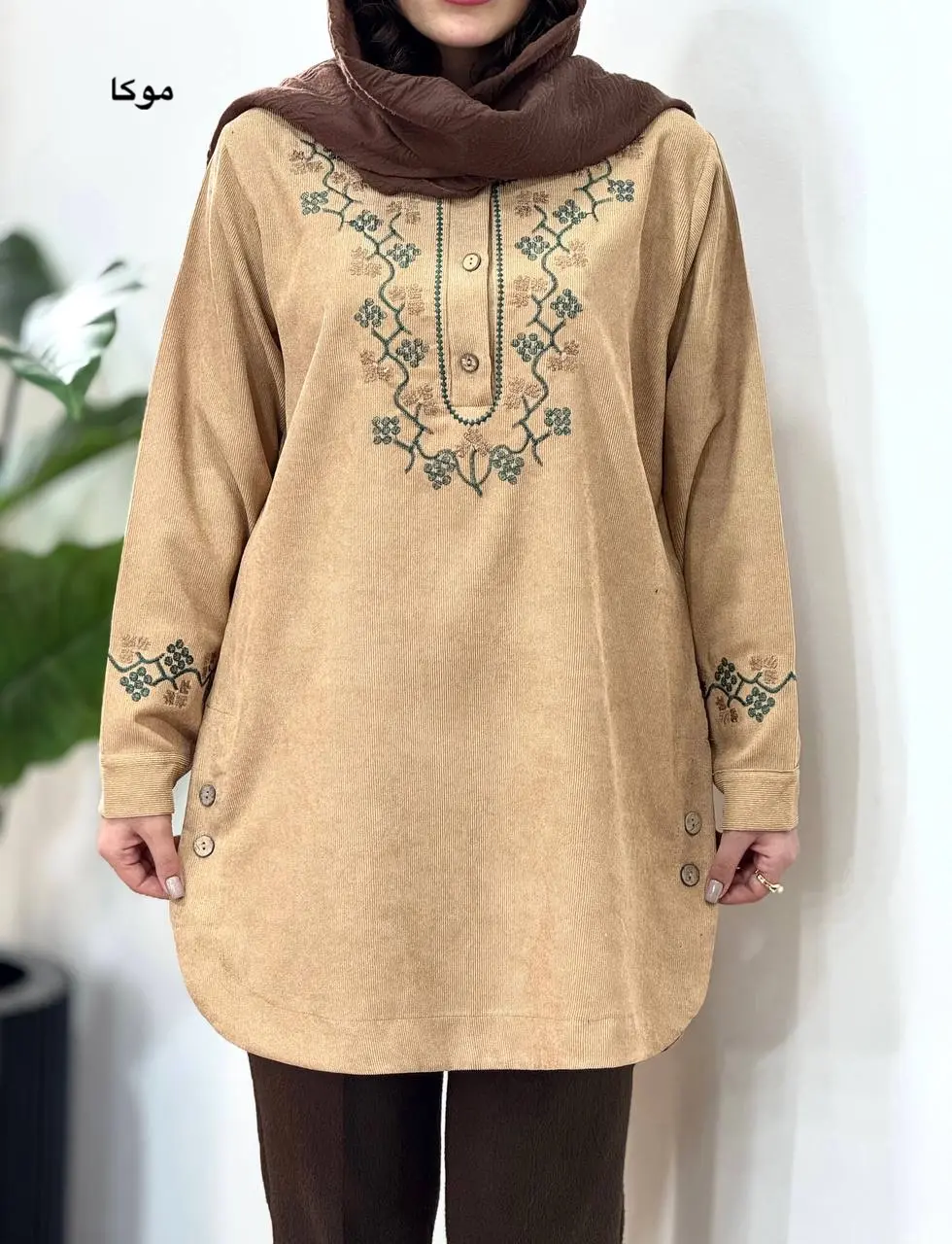 مانتو پاییزه گلدوزی آشیان